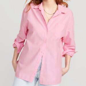Old Navy boyfriend button-down shirt Pink *NWT*
